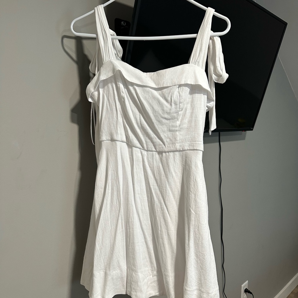 White Tie Strap Dress